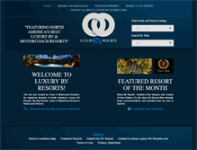 Tablet Screenshot of luxuryrvresorts.com